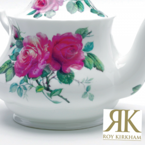 Teekanne mit der English Rose von Roy Kirkham 1 Liter