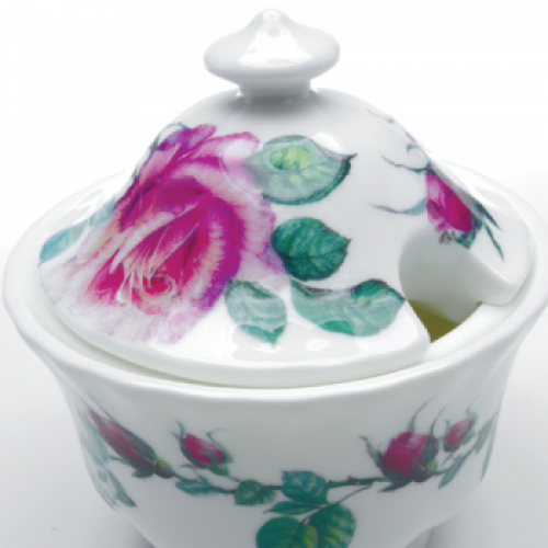  Zuckerdose mit Deckel English Rose Roy Kirkham