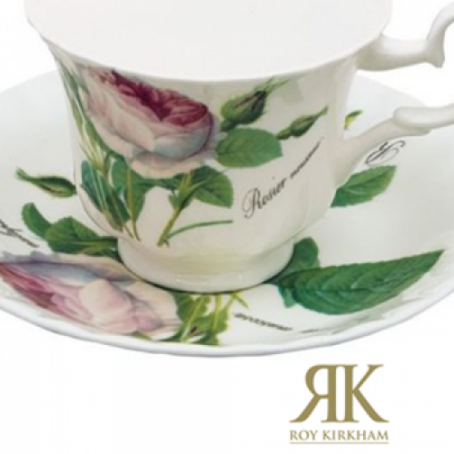 Kaffeetasse mit Unterteller 230ml Redoute Rose von Roy Kirkham