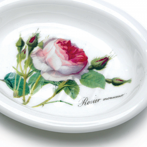 Seifenschale oval Redoute Rose 12,5x10,5cm Roy Kirkham
