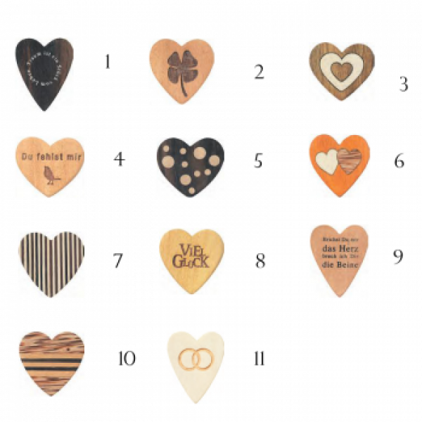 Herz Holz ca.3,5cm zur Auswahl von Räder Design