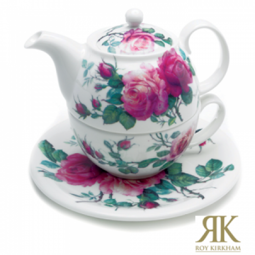 Tea for One English Rose 3-teilig Roy Kirkham