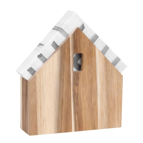 Serviettenhaus klein Akazie 16x15,5x4cm Dining Räder Design