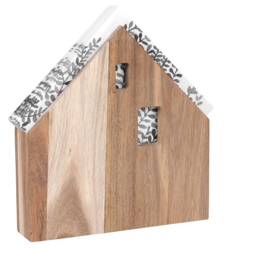 Serviettenhaus groß Akazie 22x21,5x4cm Dining Räder Design