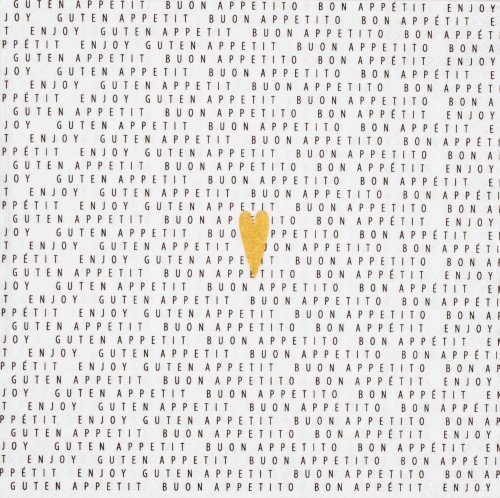 Bon Appetit mit Herz Lunch Serviette von Räder Design