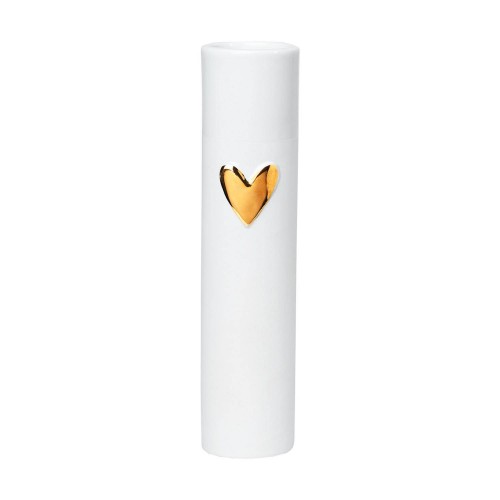 Porzellan-Vase mit Herz, gold