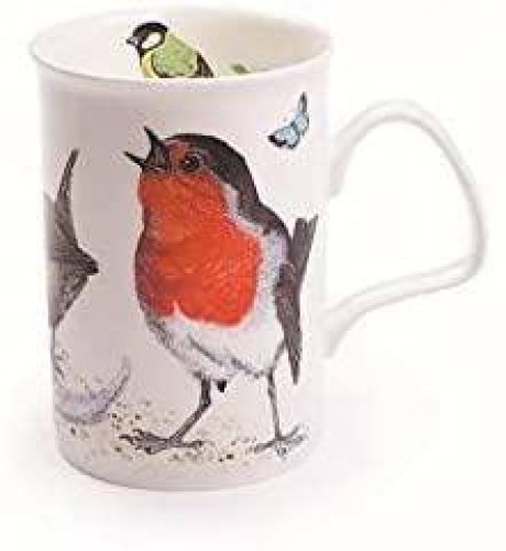 Lancaster Mug Garden Birds Rotkehlchen von Roy Kirkham 320ml