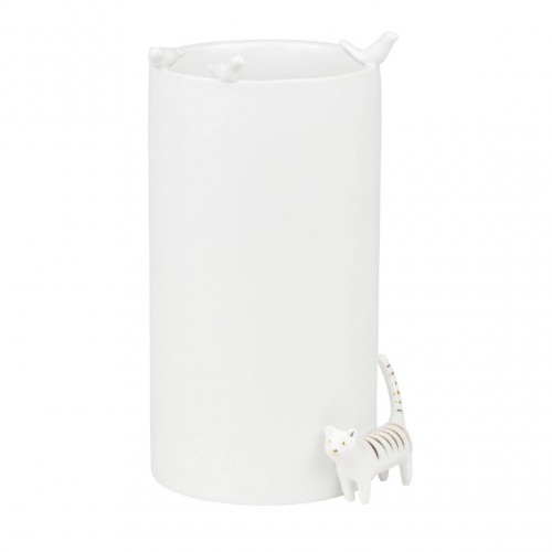 Vase Katze mit Vogelschwarm Living von Räder Design 9x18cm