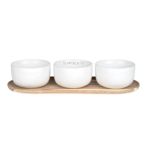 3er Set Schälchen für Dips, Soßen, Marmeladen und Knabbereien aus der Serie Dining von Räder Design.