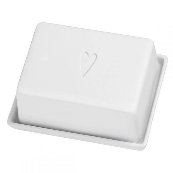 Butterdose klein Herz 10x6x8cm Porzellan von Räder