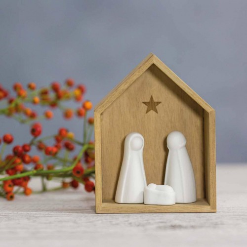 Kleine Krippe Winterzeit 5,5x12x9cm von Räder Design