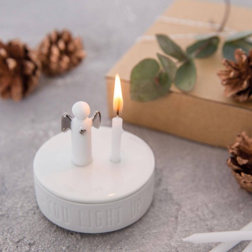 Engelslicht You light up silber Dose 7x6,5cm Herzstücke von Räder