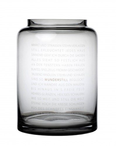 Wintervase groß Wintergedicht 19x25,5cm von Räder Design