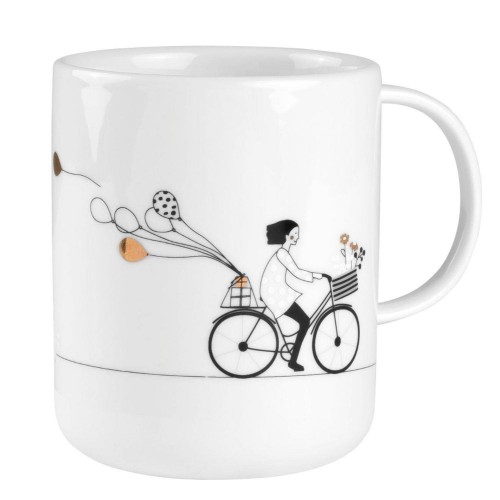 Geschenk-Tasse Radfahren 8x10cm Räder Design