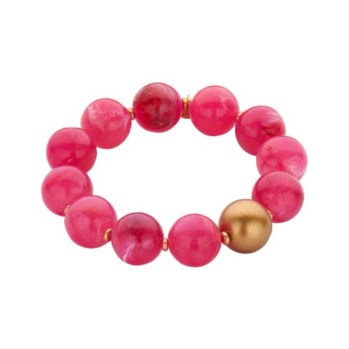 Perlen Armband pink Modeschmuck von Biba