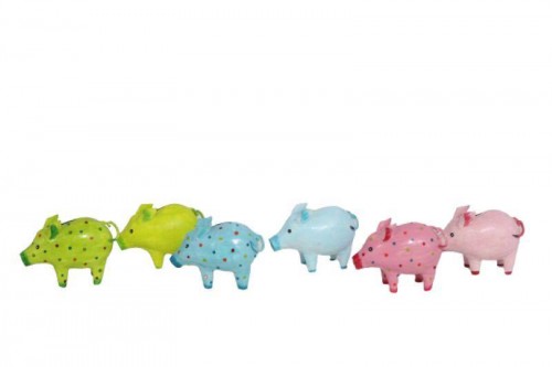 Sparschwein mini sort. 13x6x11cm