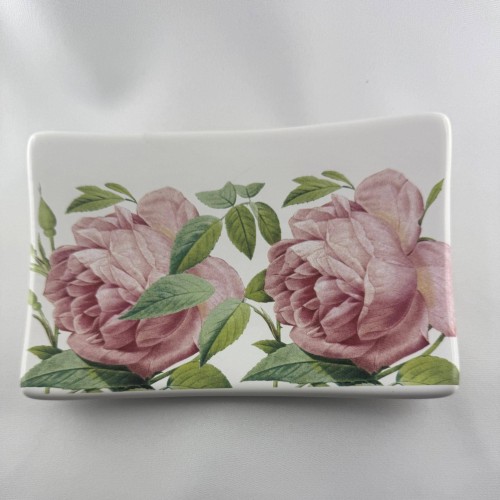 Seifenschale mit Rosenmotiv groß 17x10,8cm