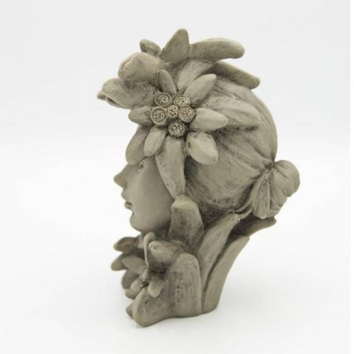 Blumenkind klein Edelweiß Resin betonfarben Zauberblume