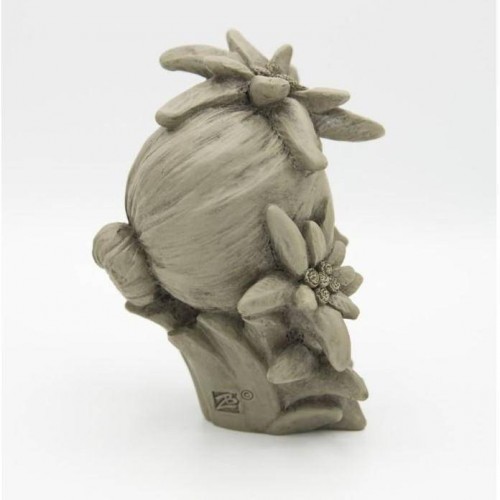 Blumenkind klein Edelweiß Resin betonfarben Zauberblume
