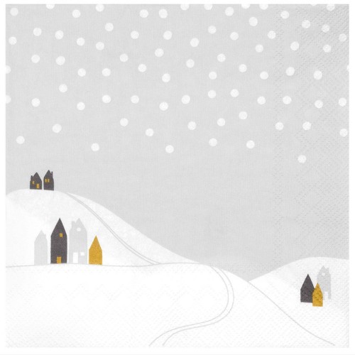 Schneelandschaft Lunch Serviette 33x33cm Räder Design