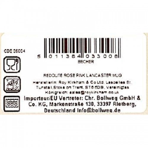 2 Blüten Becher Lancaster 320ml Redoute Rose Roy Kirkham
