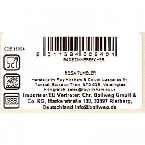 Becher ohne Henkel 320ml Redoute Rose von Roy Kirkham