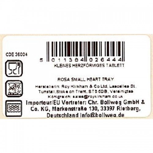 Herz Porzellanschale 13cm Redoute Rose Roy Kirkham