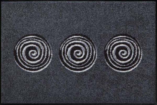 Finn Spirale anthrazit Wohnmatte 50x75cm Fußmatte Salonloewe