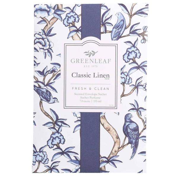 Classic Linen - Saubere Wäsche Duft Sachet Large von Greenleaf – langanhaltender Raumduft für Zuhause & unterwegs
