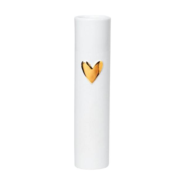Vase Herz gold Living 5,5x17cm Räder Design