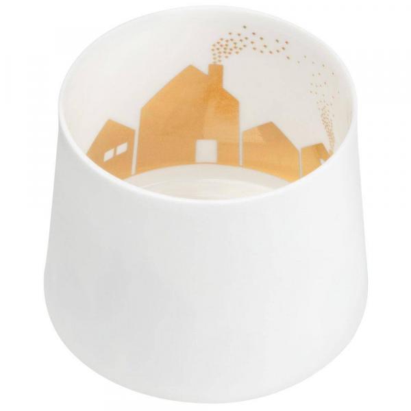 Teelicht Schattenspiel Stadt gold 7,5x6,5cm Living von Räder