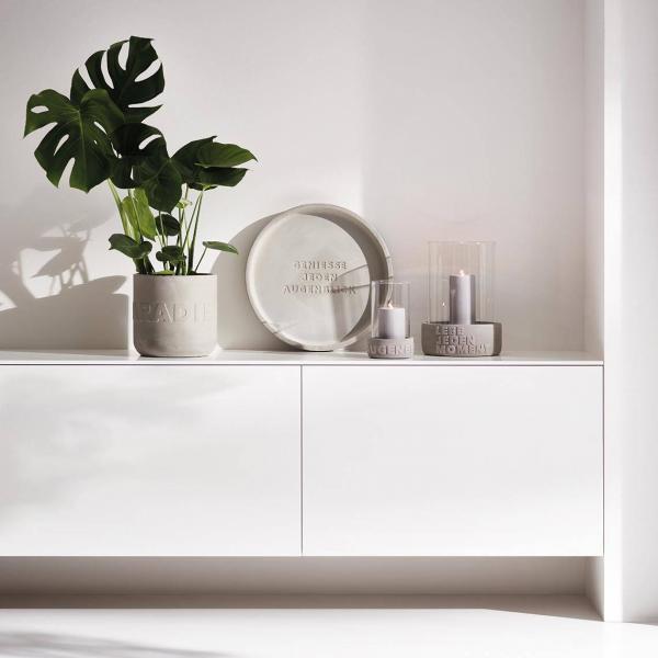 Betonübertopf Paradiesgarten 22x21,5cm Räder Design