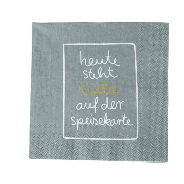 Heute steht Liebe... Lunch Serviette von Räder Design
