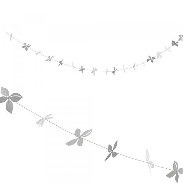 Girlande Silver Blossom Zuhause 145cm