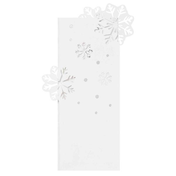 Weihnachtskarte Schneeflocken Pure White von Räder Design