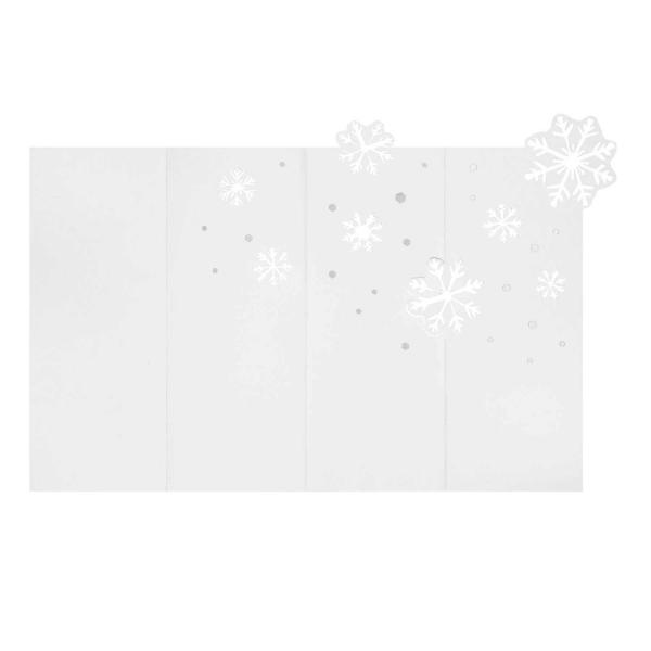 Weihnachtskarte Schneeflocken Pure White von Räder Design