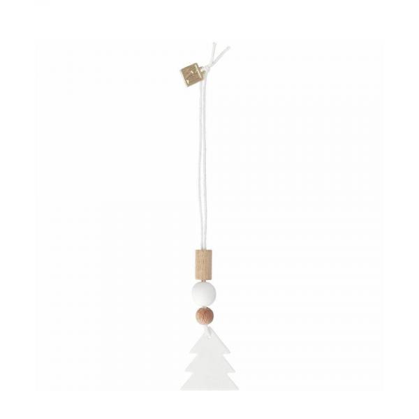 Winterschmuck Herzblatt Tanne Anhänger 15x2,7cm Räder Design