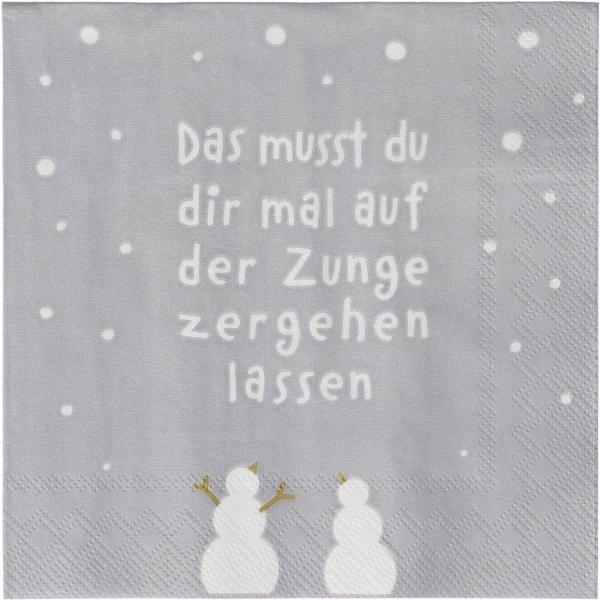 Das musst du dir mal.... Cocktail Serviette 25x25cm Räder Design