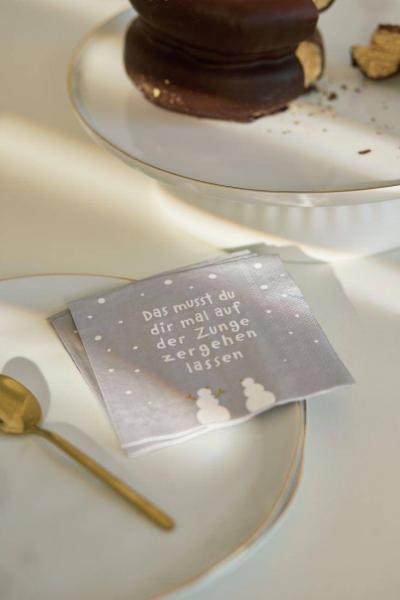 Das musst du dir mal.... Cocktail Serviette 25x25cm Räder Design