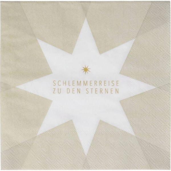 Schlemmerreise Stern Lunch Serviette 33x33cm Räder Design
