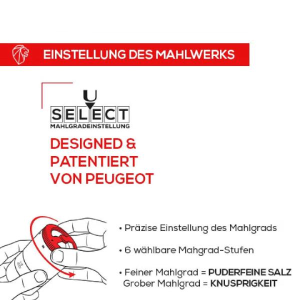 Maestro Salzmühle Geschenkeset hellgrau von Peugeot
