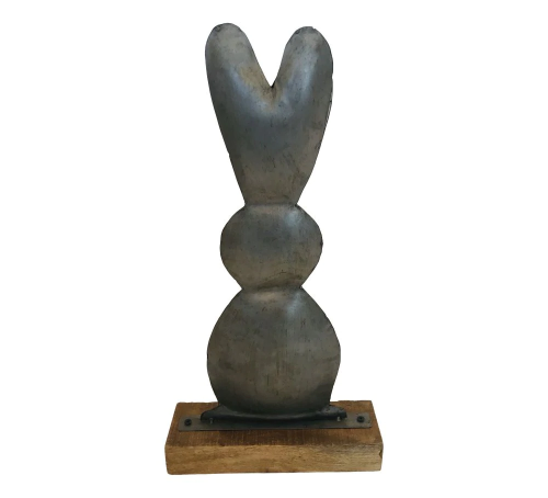 Eisenhase auf Holz groß 27x45 cm