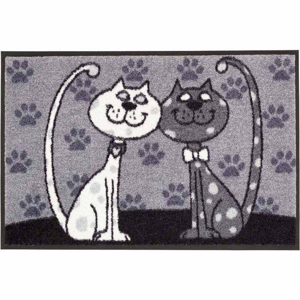 Katzenpärchen Wohnmatte 50x75cm Fußmatte Salonloewe.