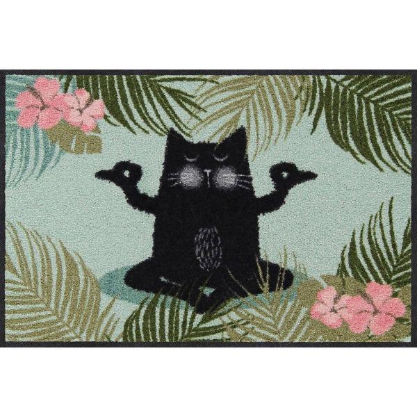 Yoga Katze Wohnmatte 50x75cm Fußmatte Salonloewe