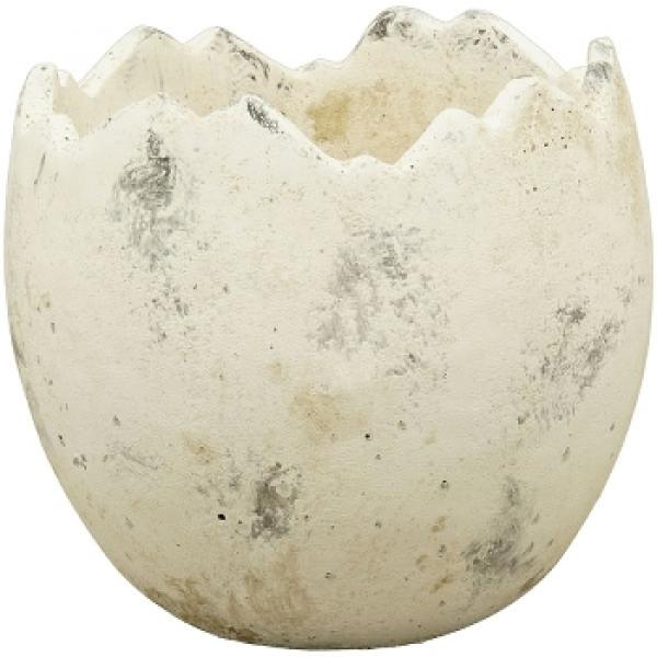 PflanzEi creme/weiß Keramik 21,5x21,5x20 cm