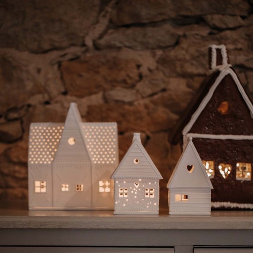 Lichthaus klein Lebkuchenhaus Herz 8x8x13,5cm Living Räder Design
