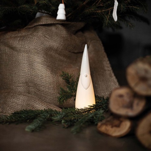 Weihnachtsmann Figur Porzellan LED 6x22cm Living Räder Design