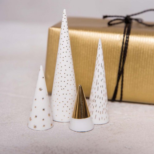 Kleiner Winterwald gold Set 5-9cm hoch Räder Design